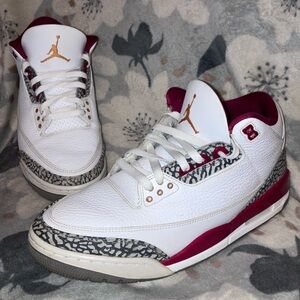 Jordan Men's Shoes White and Maroon